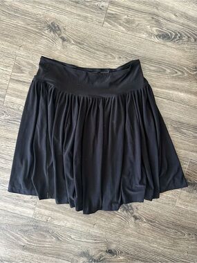 Vintage Norma Kamali Black Elastic Waist Full Circle Skirt